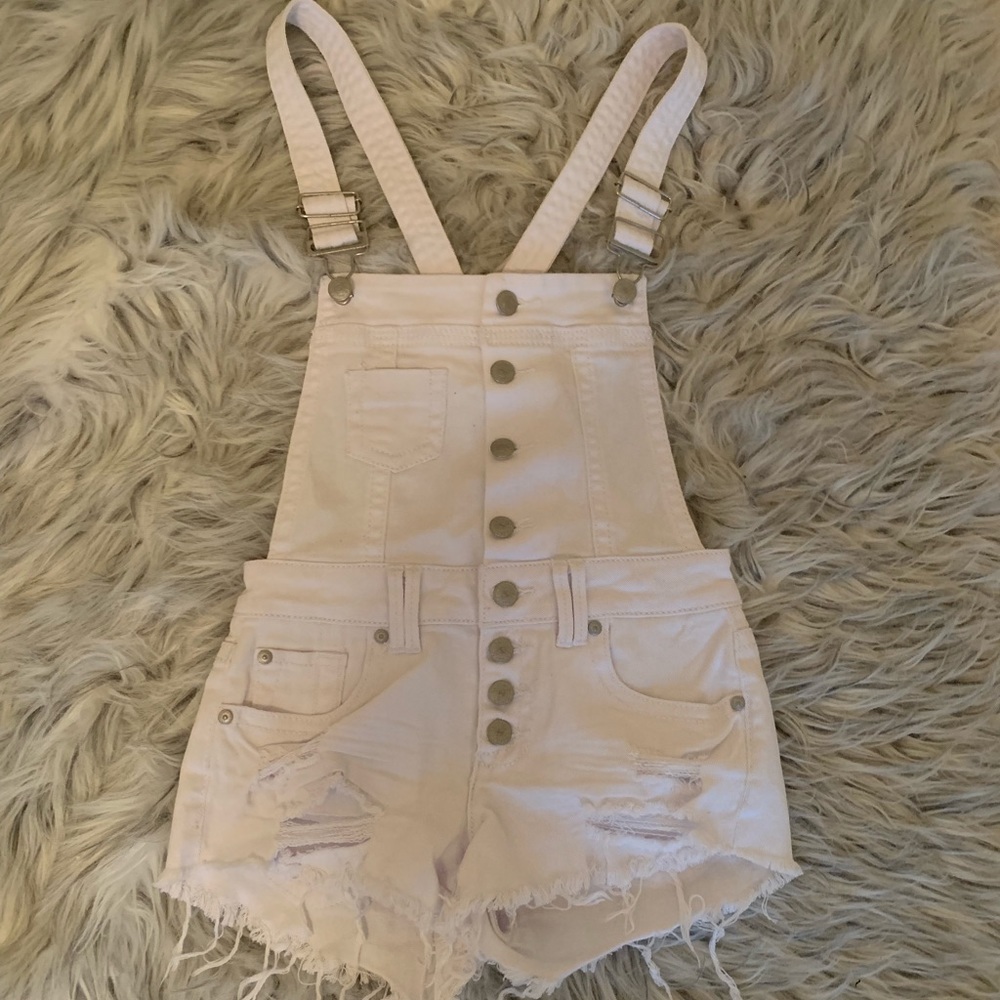 White short overalls